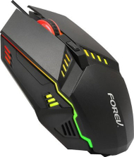 Maus gaming Forev FV-Q3, me kabllo, ndriçim RGB, i zi