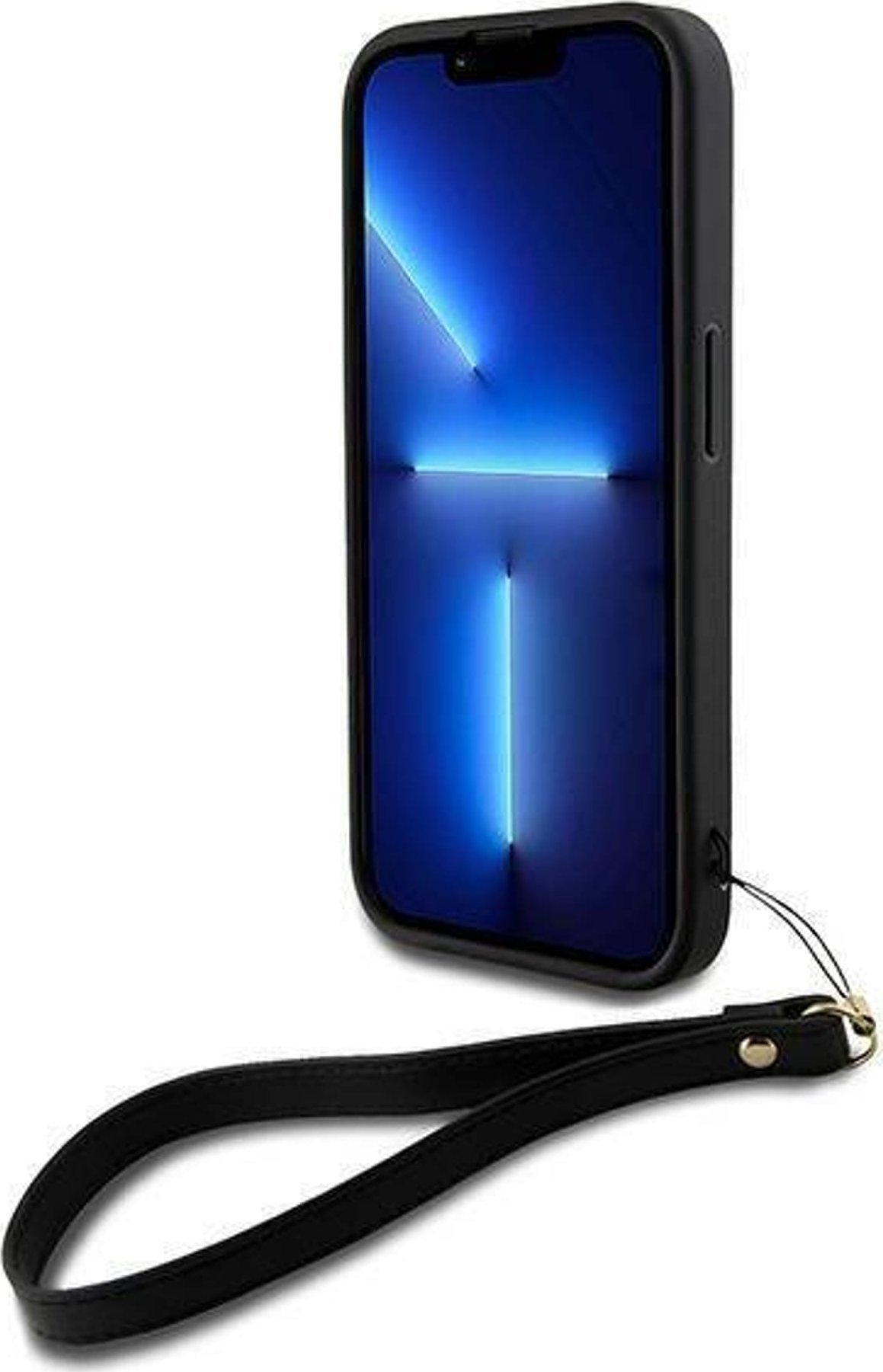 Mbulesë telefoni DKNY DKHCP15LPBSWSK për iPhone 15 Pro 6.1", hardcase me rrip dore, e zezë