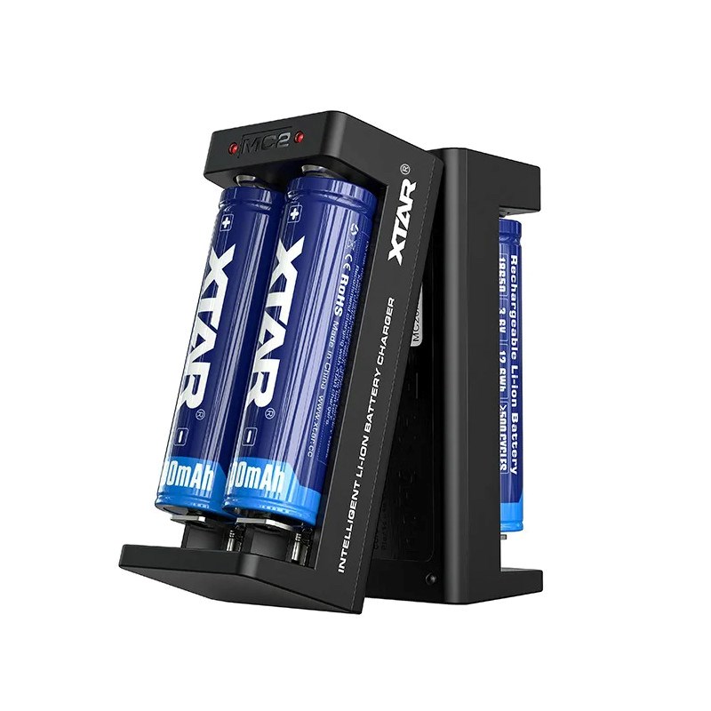 Karikues baterish XTAR MC2, USB-C, 2 slote, i zi