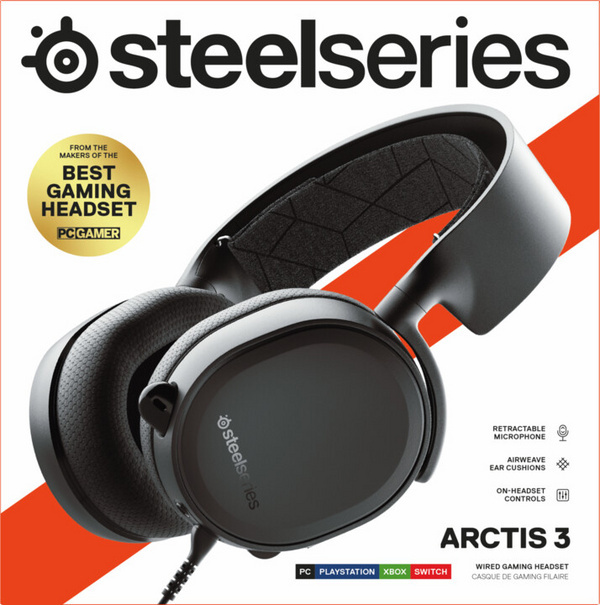 [OUTLET] Kufje gaming SteelSeries Arctis 3, të zeza, III