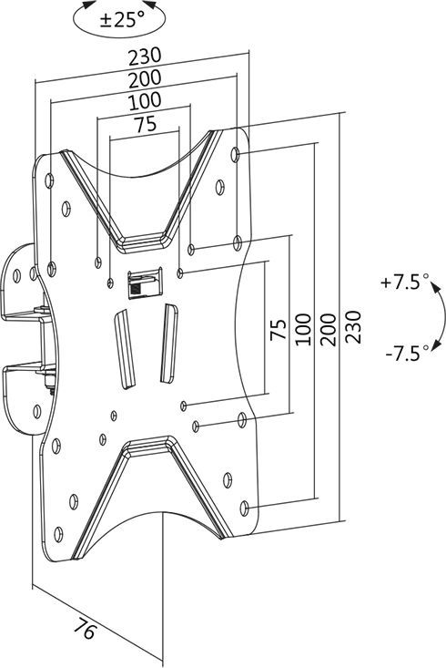 Montues muri për TV LogiLink, 23 - 42 "