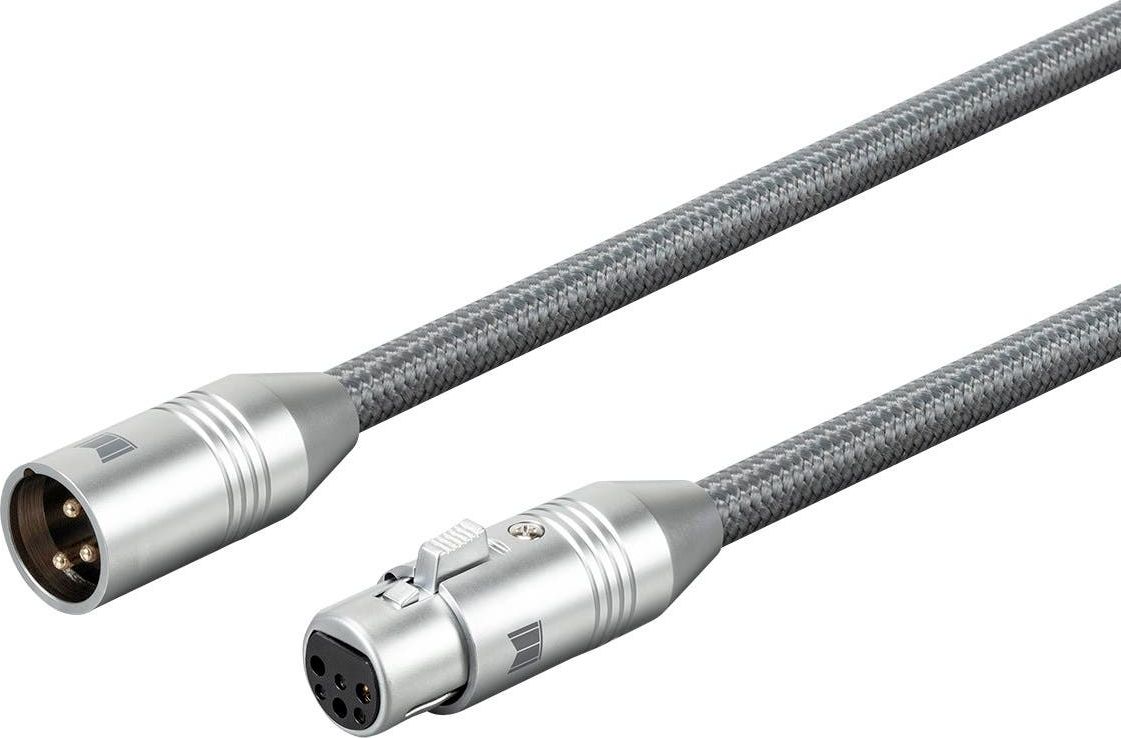 Kabllo audio Monoprice XLR në XLR, 2m, gri