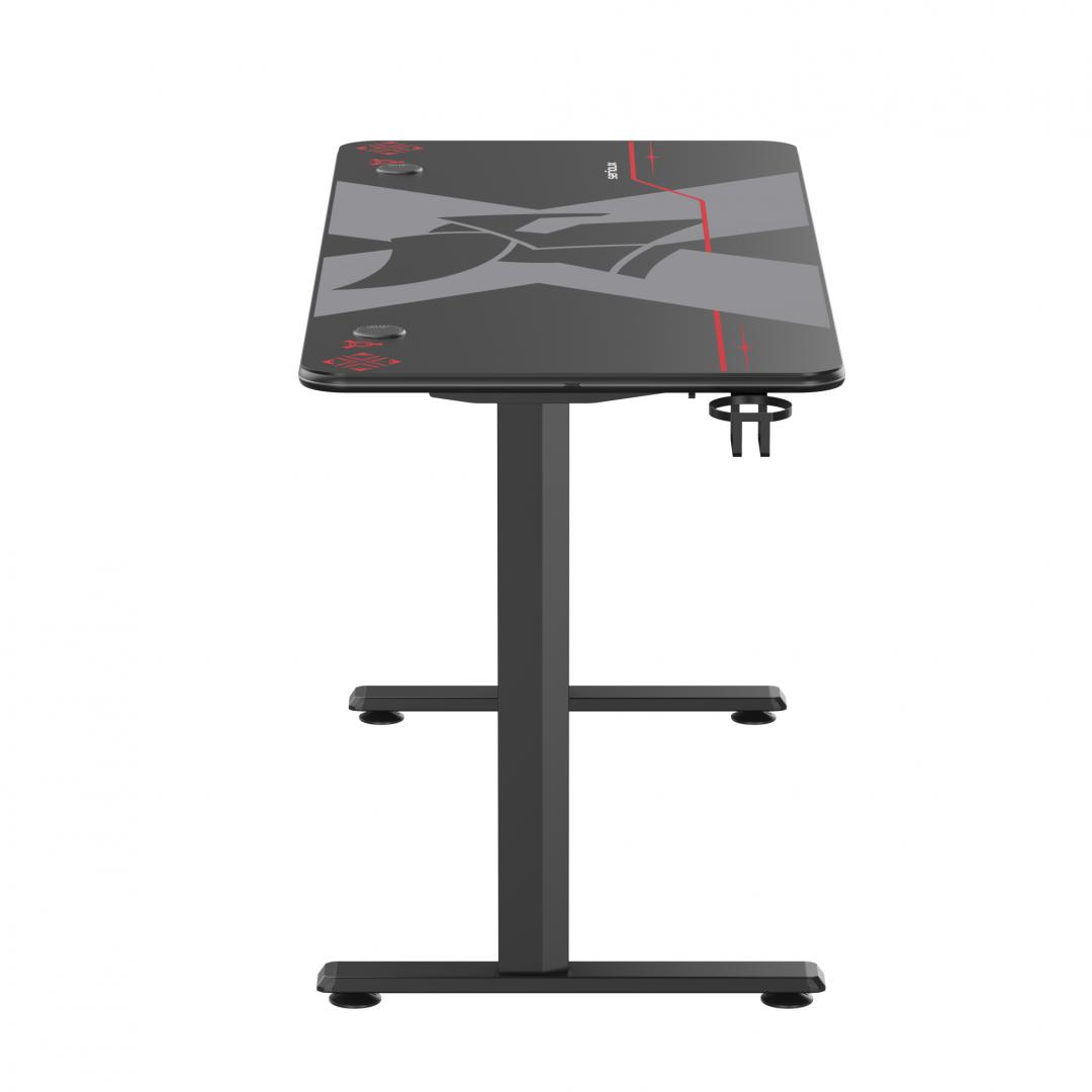 Tavolinë gaming Serioux Aeter RGB, 1200x600x750mm, me LED RGB, e zezë