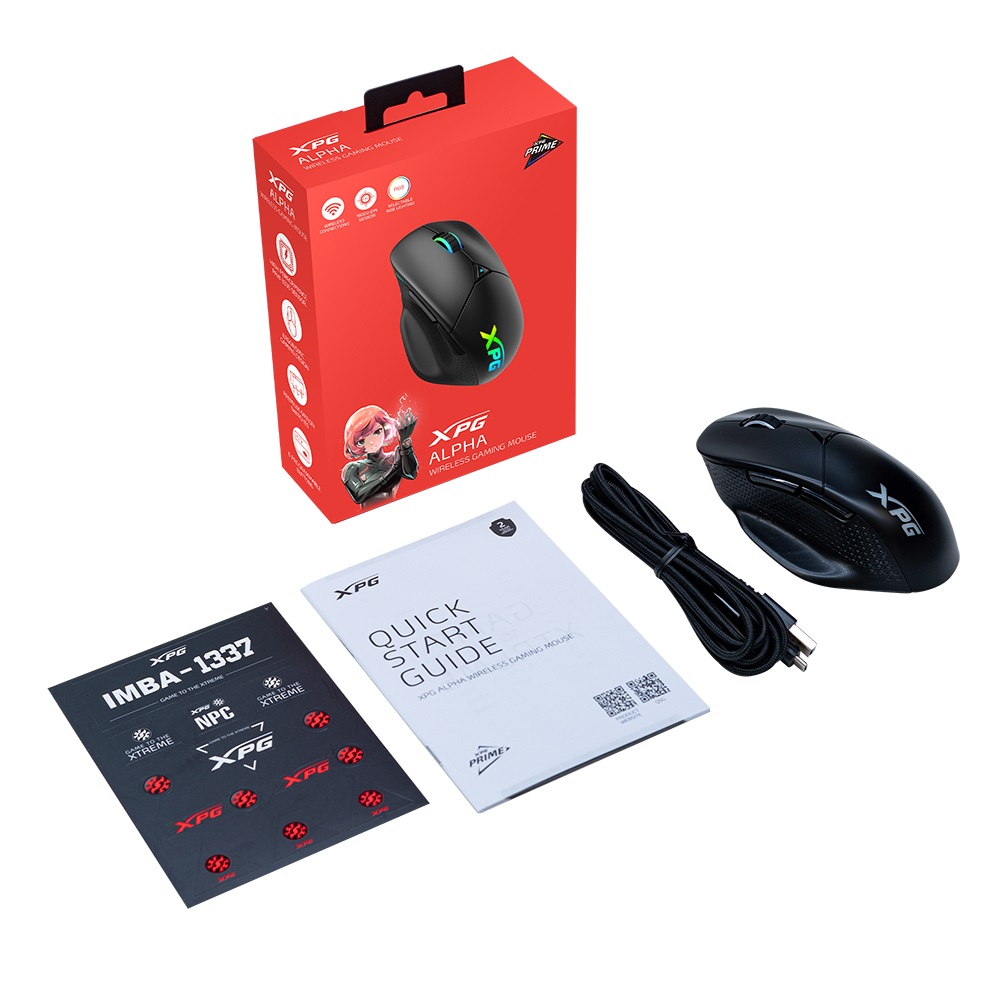 Maus pa tela ADATA XPG ALPHA, USB-C, RGB, i zi
