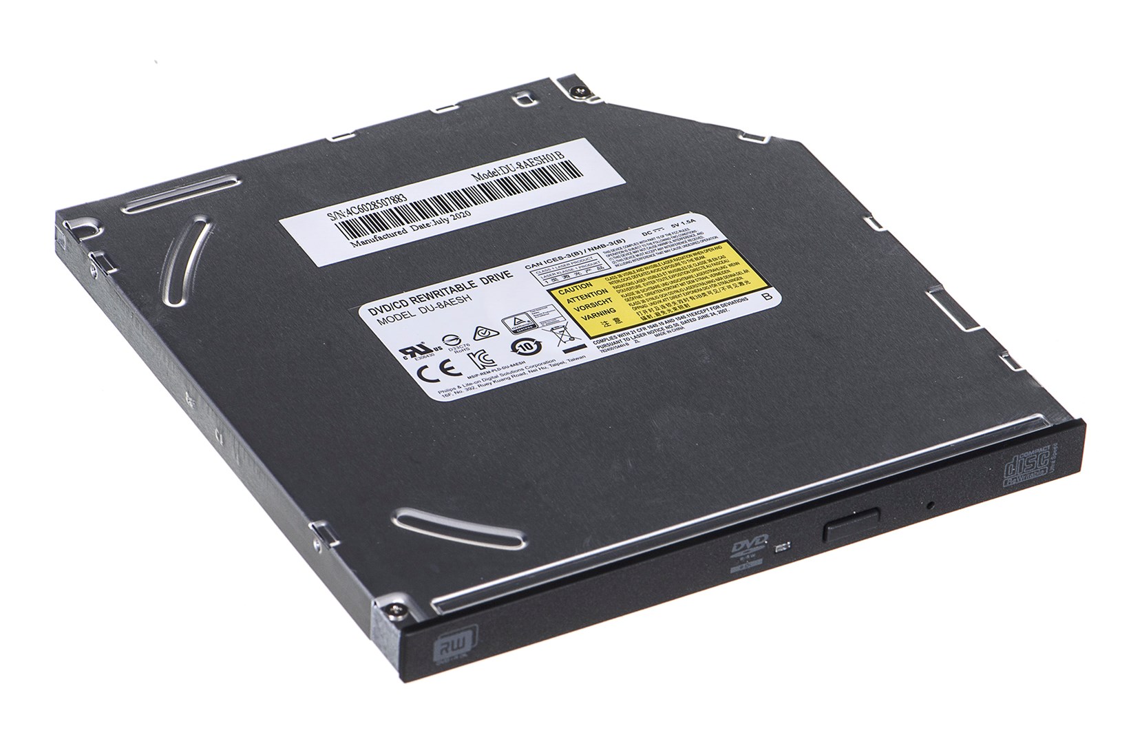 Оптички диск Lite-On DU-8AESH, DVD±RW, црн