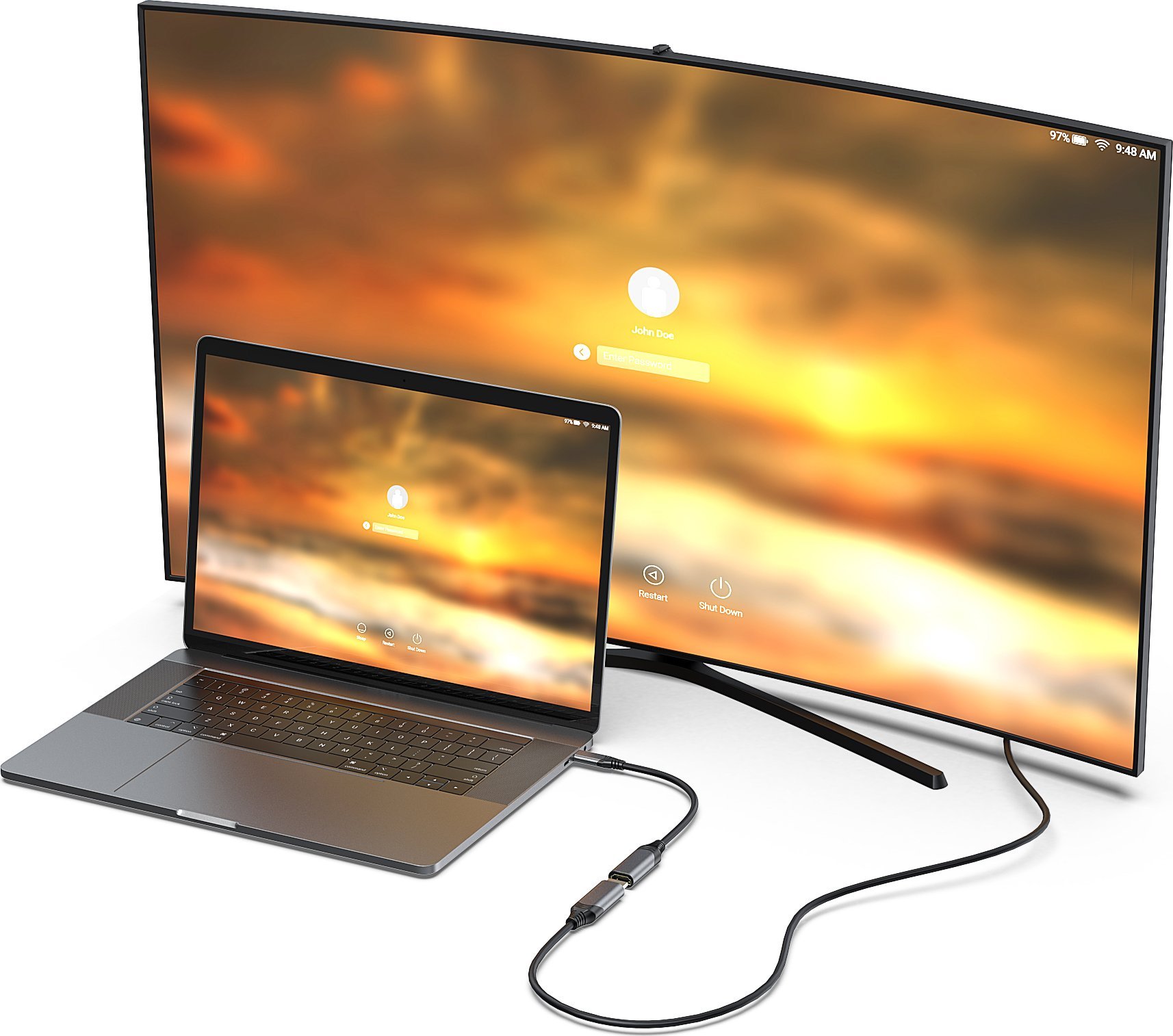 Adapter USB C në HDMI Equip 2.1, 8K 30Hz, gri