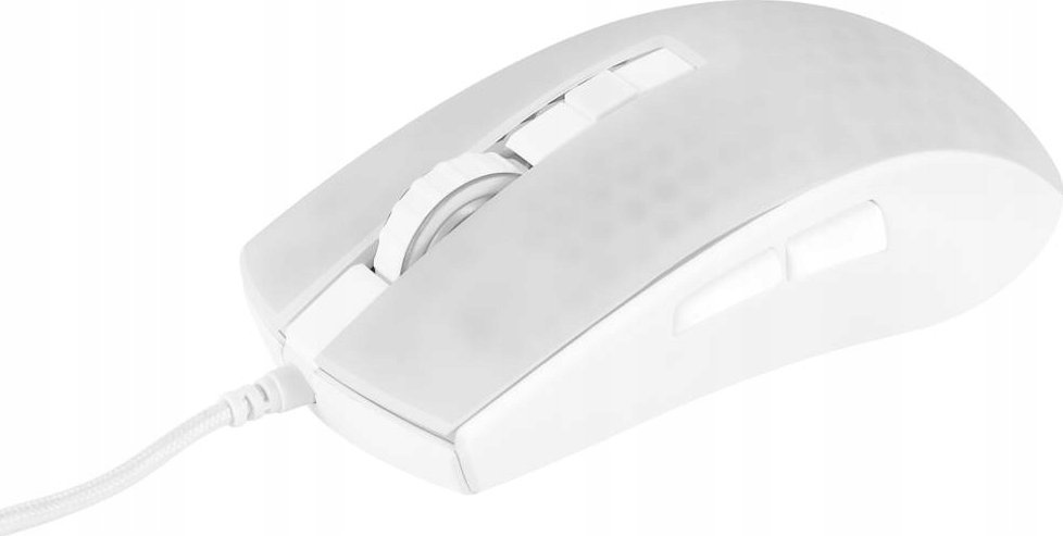 Maus gaming Deltaco Gaming WM87, 6200 DPI, 6 butona, i bardhë transparent