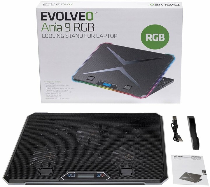 Mbajtëse për laptop EVOLVEO Ania 9 RGB