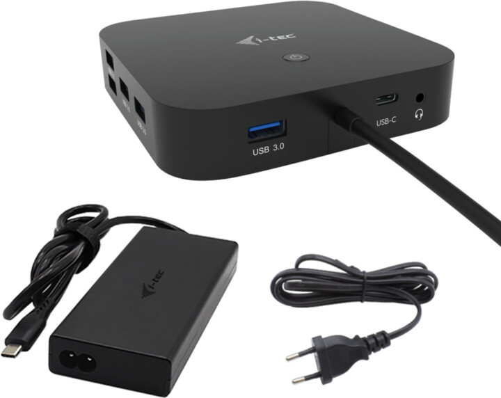 Stacion docking i-tec USB-C, 3x Display, LAN, PD 100W + karikues universal i-tec 12 W
