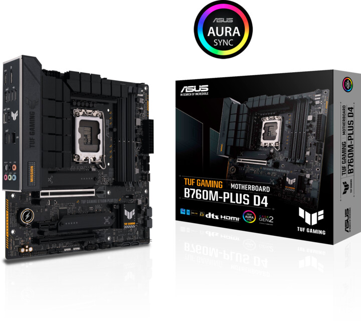 Матична плоча ASUS TUF GAMING B760M-PLUS D4 (DDR4) - Intel B760