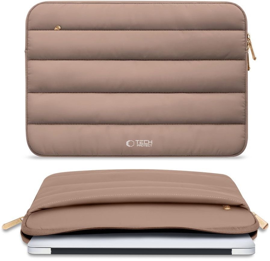 Футрола за лаптоп Tech-Protect Fluffy, 13-14\", walnut, кафеава