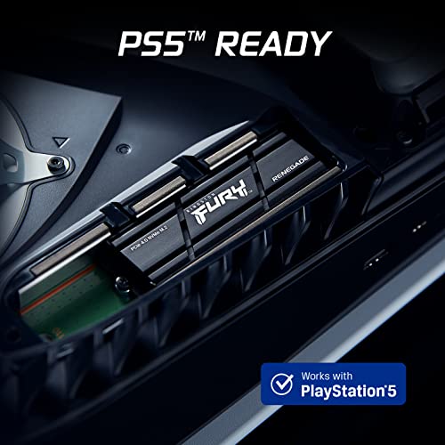 SSD i brendshëm Kingston Fury Renegade SFYRSK/1000G, 1TB, PCIe 4.0 NVMe M.2, me heat sink, i përshtatshëm për PS5