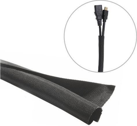 Organizer kabllosh VivoLink Flexible Cable Sock, diametër 10mm, i zi