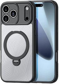 Mbrojtëse telefoni Dux Ducis Aimo Mag, për iPhone 17 Pro, me magnet dhe stand, e zezë