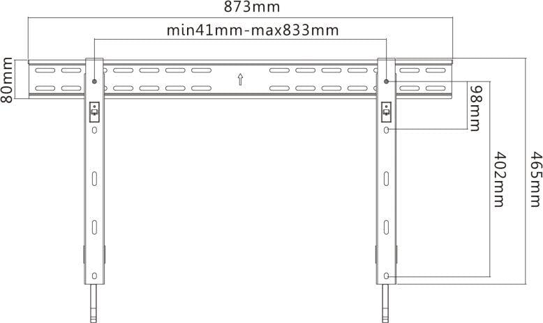 Mbajtëse muri Reflecta Slim 70-8040, për TV 37"-70", deri 40kg, e zezë