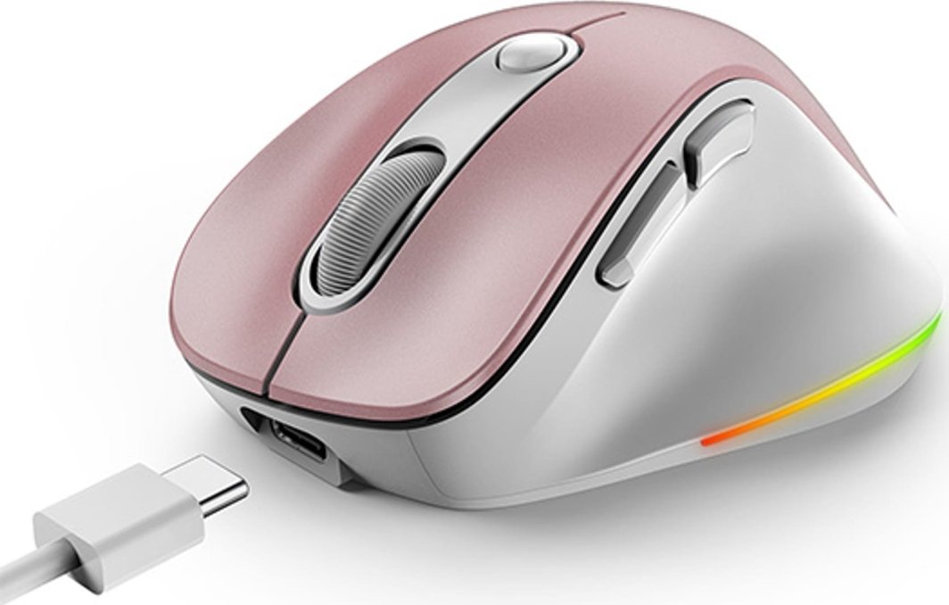 Maus wireless Genius Ergo 9000S Pro, rozë/ i argjendë