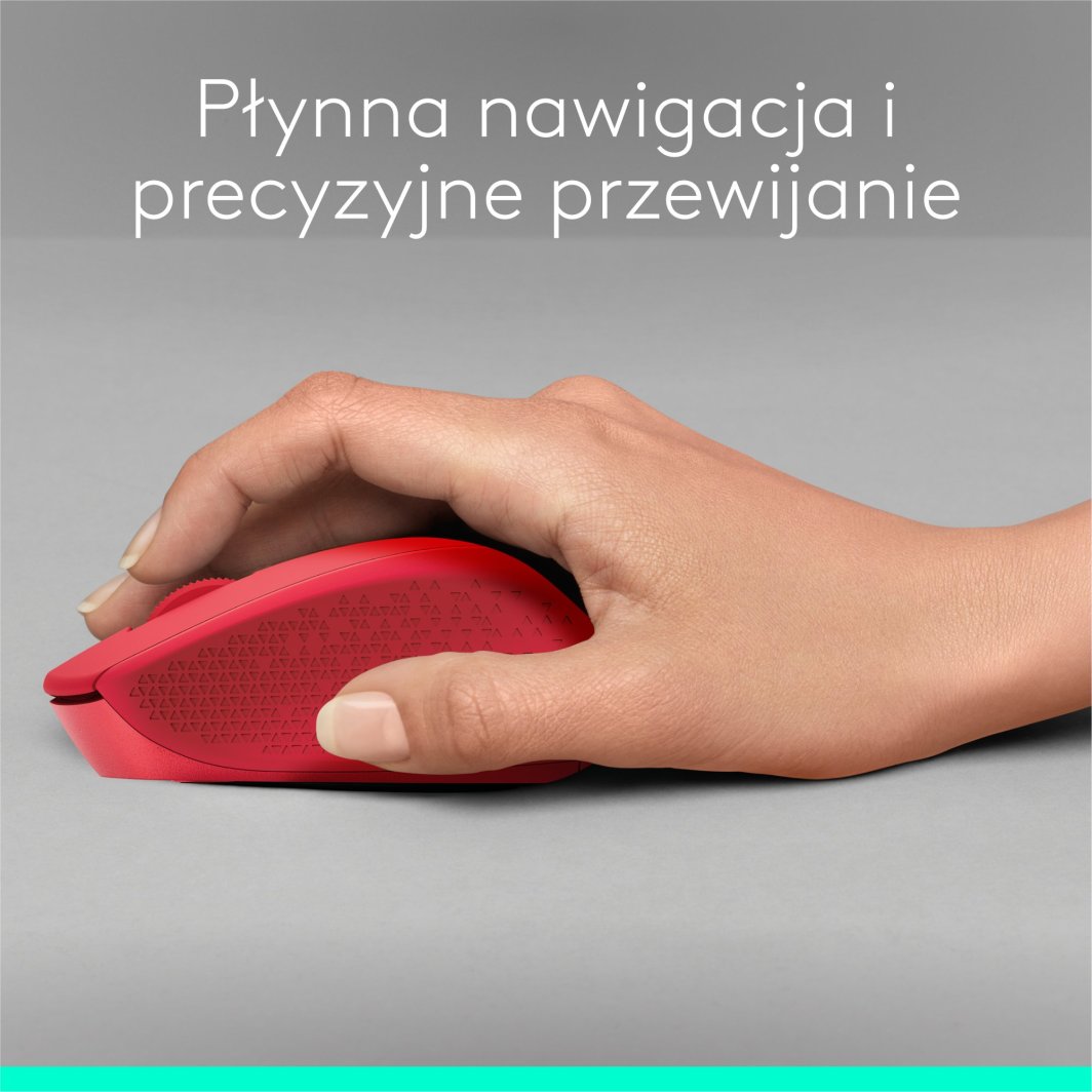 Maus Logitech M330, wireless, USB, i kuq