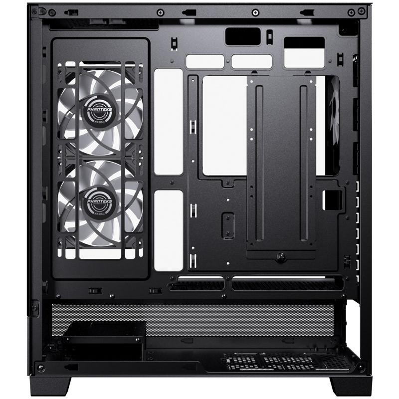 Kutia kompjuterike Phanteks XT View, mid tower, xham i temperuar, 3x ventilatorë RGB, USB C 3.2 Gen2, e zezë