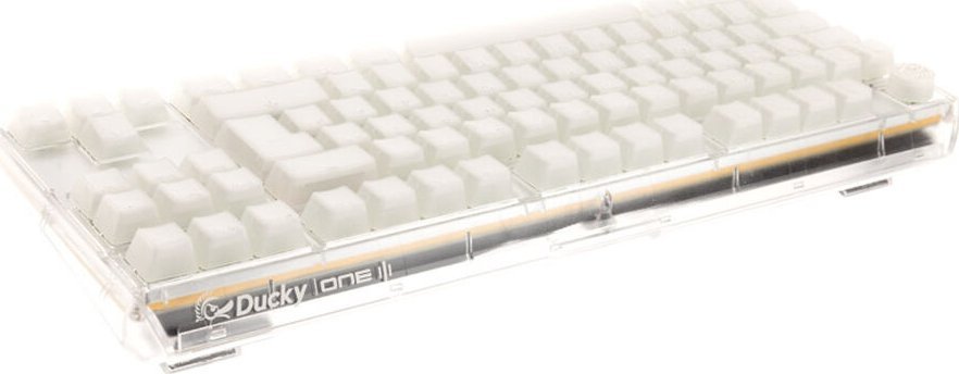 Tastierë gaming Ducky One 3 Aura White TKL, mekanike Cherry MX Speed Silver, RGB, e bardhë