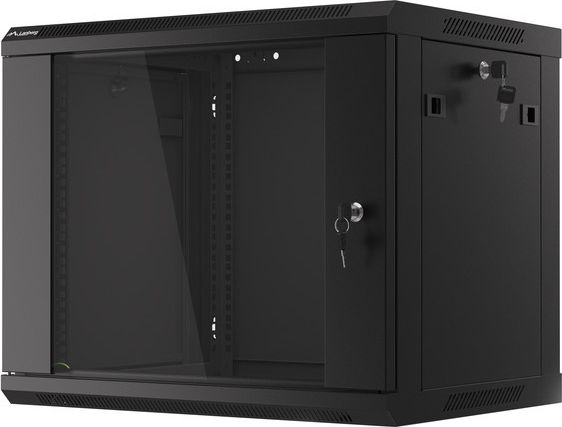 Kabinet muri rrjeti Lanberg WF01-6409-10B, 19" 9U, kapacitet 60 kg, i zi