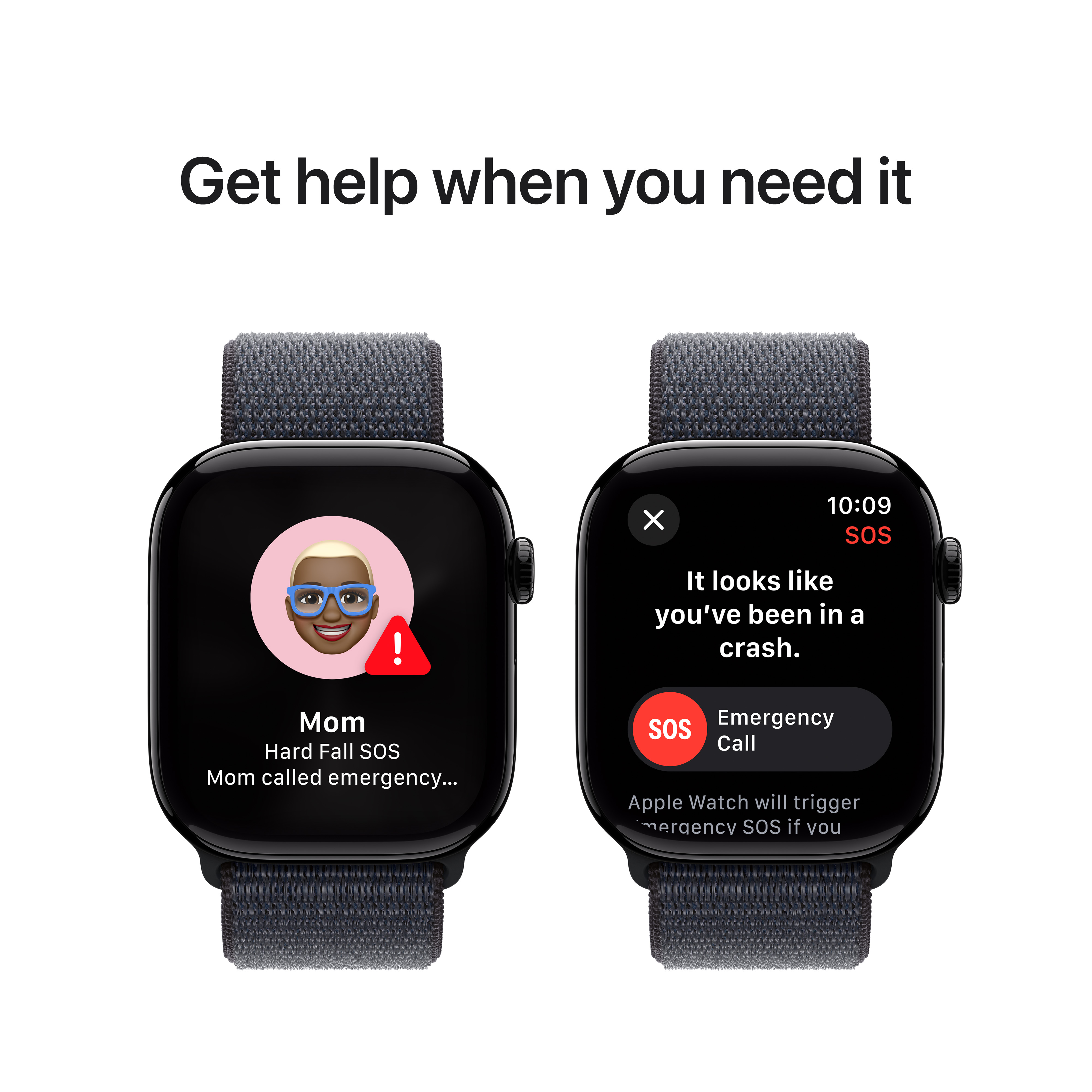 Apple Watch Series 10 GPS, 46mm, Jet Black Aluminum Case with Ink Sport Loop