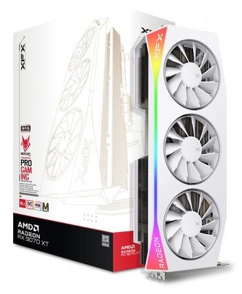 Kartelë grafike XFX RX 9070, 16 GB, GDDR6, e bardhë