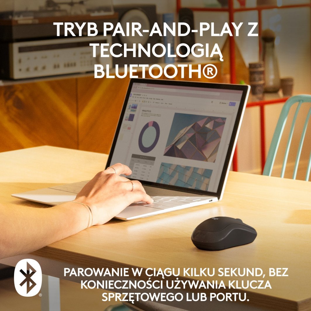 Maus Logitech M240, wireless, Bluetooth, i zi