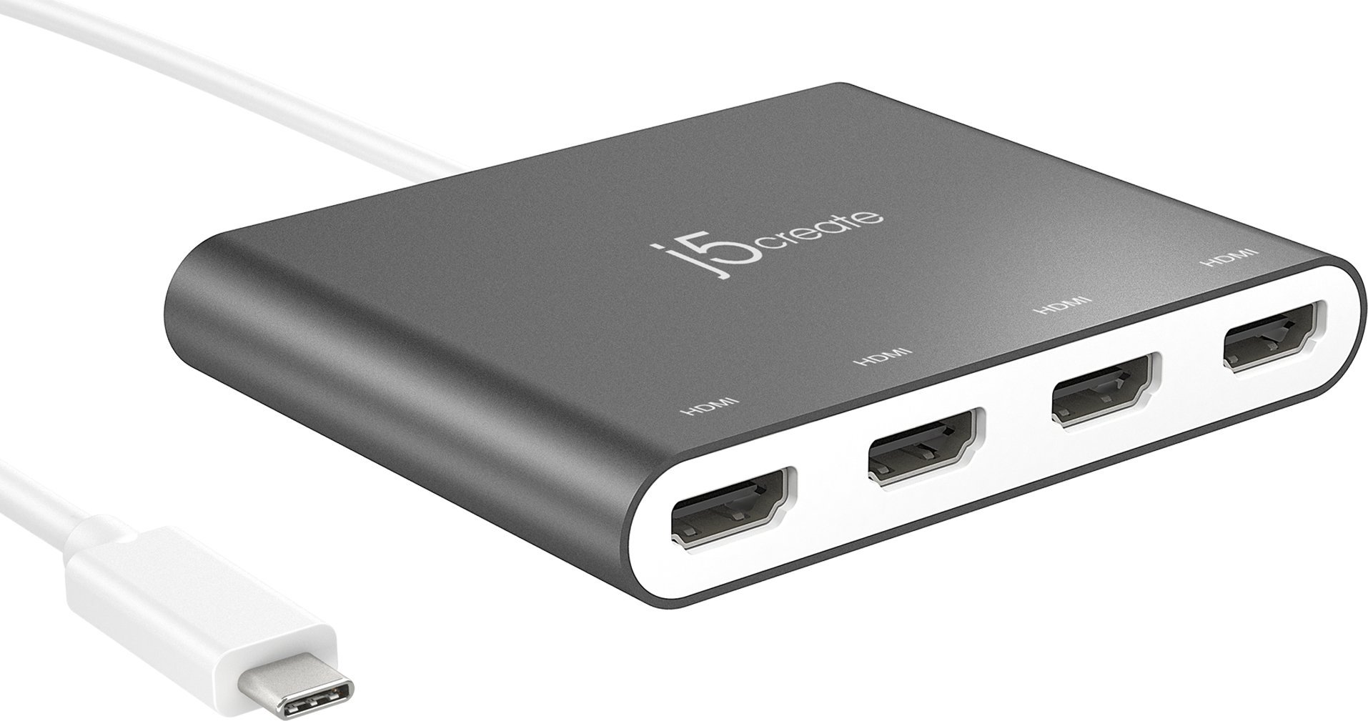 Stacion dokimi j5create JCA366-N, USB-C, deri 4 ekrane HDMI, i bardhë