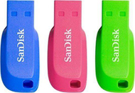 USB SanDisk Cruzer Blade, 32GB, set 3 copë, e zezë me të kuqe