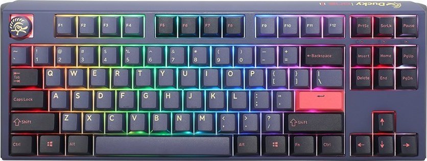 Tastierë gaming Ducky One 3 Cosmic Blue TKL, mekanike MX Brown, RGB LED, blu