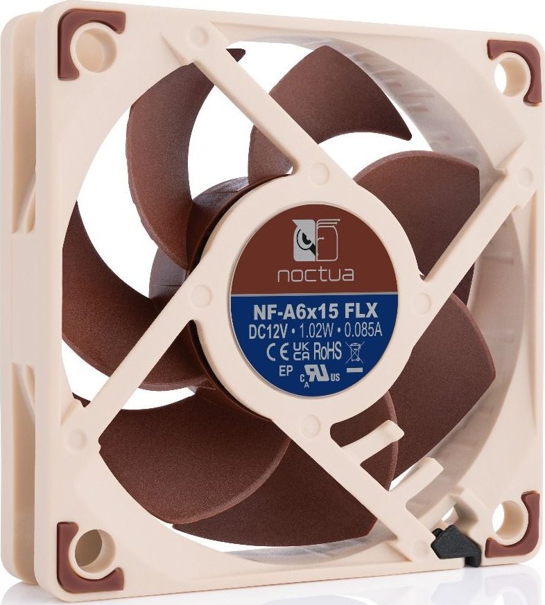 Ventilator kaste Noctua NF-A6x15 FLX, 60mm, profil i hollë, kafe