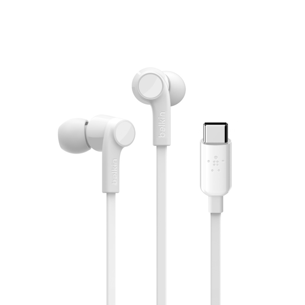 Dëgjuese Belkin Rockstar, USB-C, të bardha