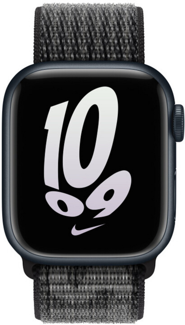 Apple Watch 41mm Nike Band, Black/Summit White Nike Sport Loop