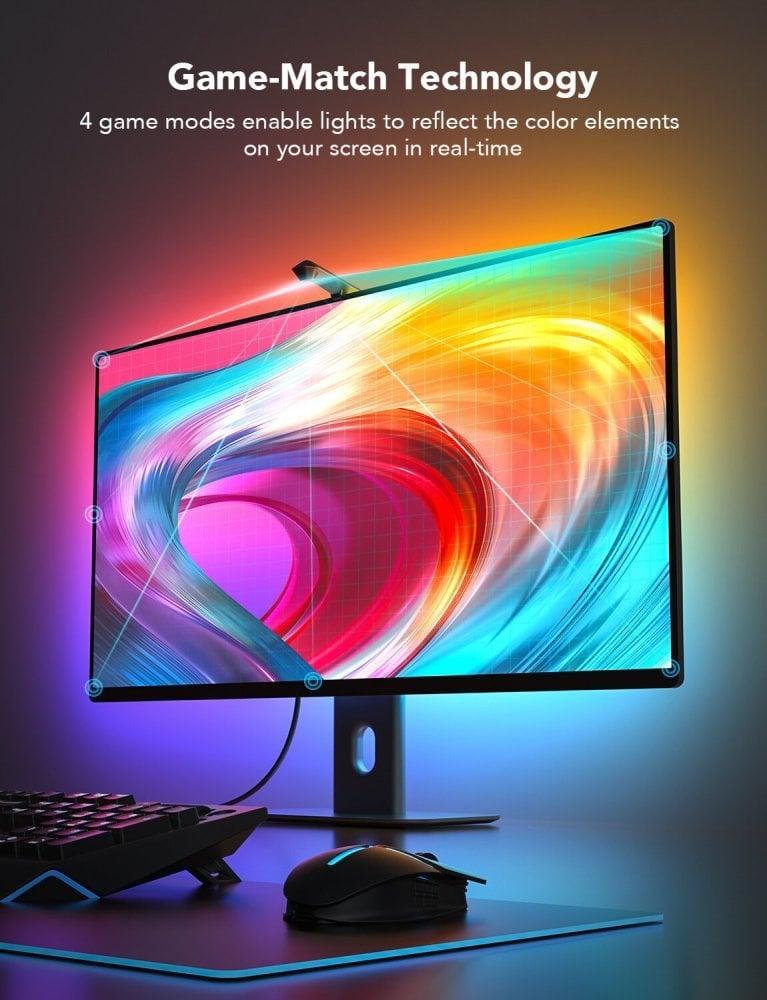 Ndriçim LED për TV Govee DreamView H604B, RGBIC, Wi-Fi, kompatibil me Alexa dhe Google