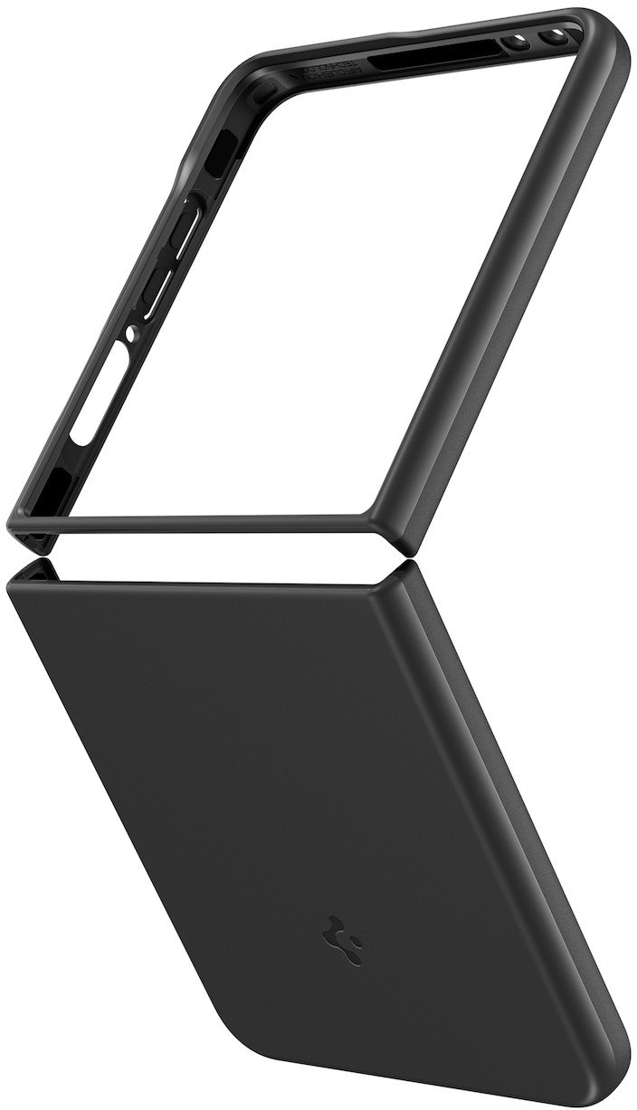 Futrollë Samsung Spigen Thin Fit Magnet për Galaxy Z Flip7, me unazë magnetike, e zezë