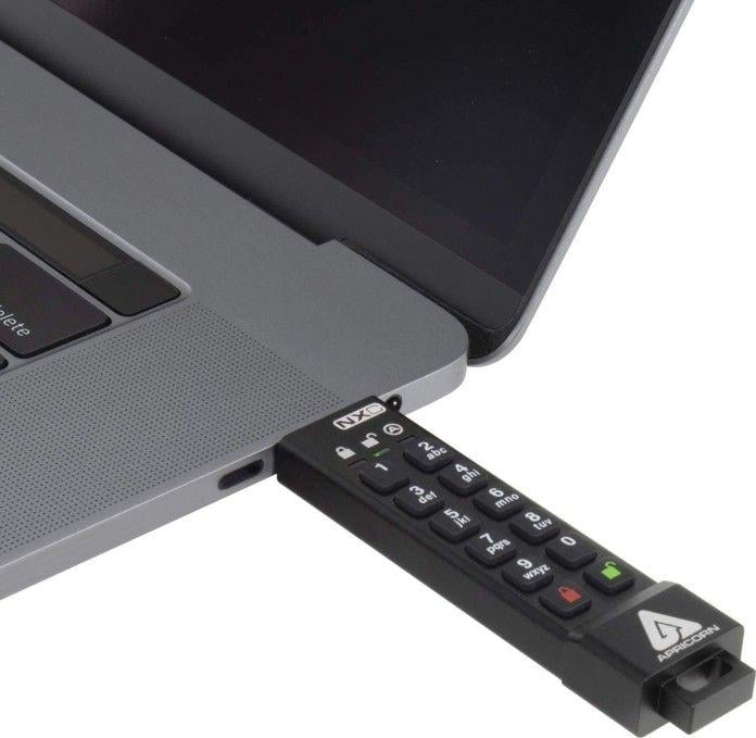 USB flash Apricorn Aegis Secure Key 3NXC, 64GB, USB 3.2, i zi