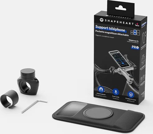 Mbajtëse magnetike telefoni Shapeheart për biçikletë, kundër vibrimit, e papërshkueshme nga uji