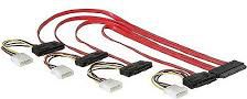 Kabllo MAG, 0.75 mm, SFF 8484 - SATA x4, e kuqe
