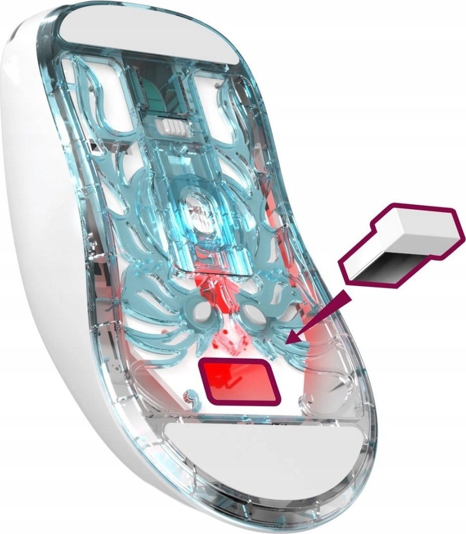 Mouse gaming Defender FAME GM-516, Wireless/Bluetooth, 10000dpi, i bardhë