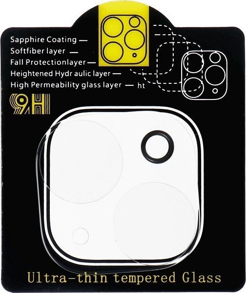 Mbrojtëse xhami për kamera iPhone 15 Pro Max, 5D, ngjitje e plotë, transparente