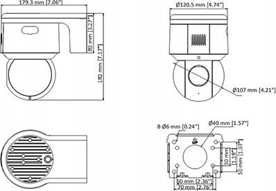 Kamerë PTZ Hikvision DS-2DE3A404IWG-E, 4MP 2K, DarkFighter, IP66, e bardhë