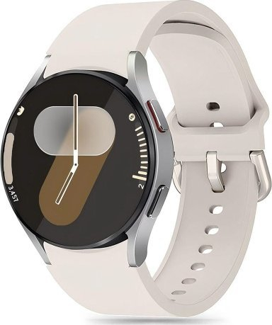 Rrip ore Tech-Protect Silicone, për Samsung Galaxy Watch 4 5 5 Pro 6 7 FE, silikon, i bardhë Starl
