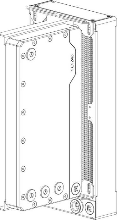 Mbajtëse për ftohje me ujë EK Water Blocks EKWB Loop Angled Bracket, 120mm, e zezë