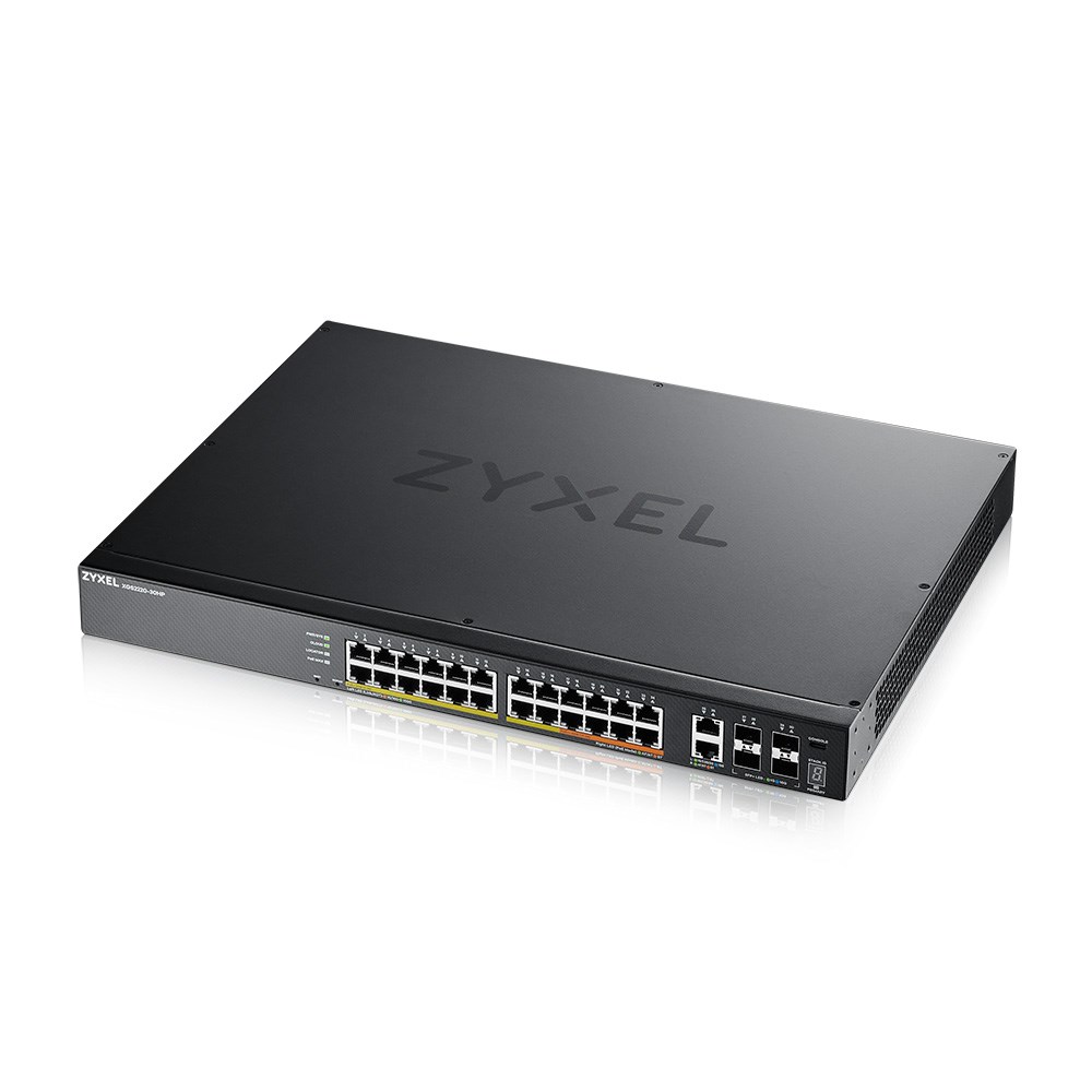 Switch Zyxel XGS2220-30HP, 24 porta Gigabit, PoE+, 10G, i zi