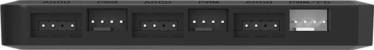 Kontrollues ventilatorësh Darkflash RC2, PWM RGB, ARGB 5V 3 pin, i zi