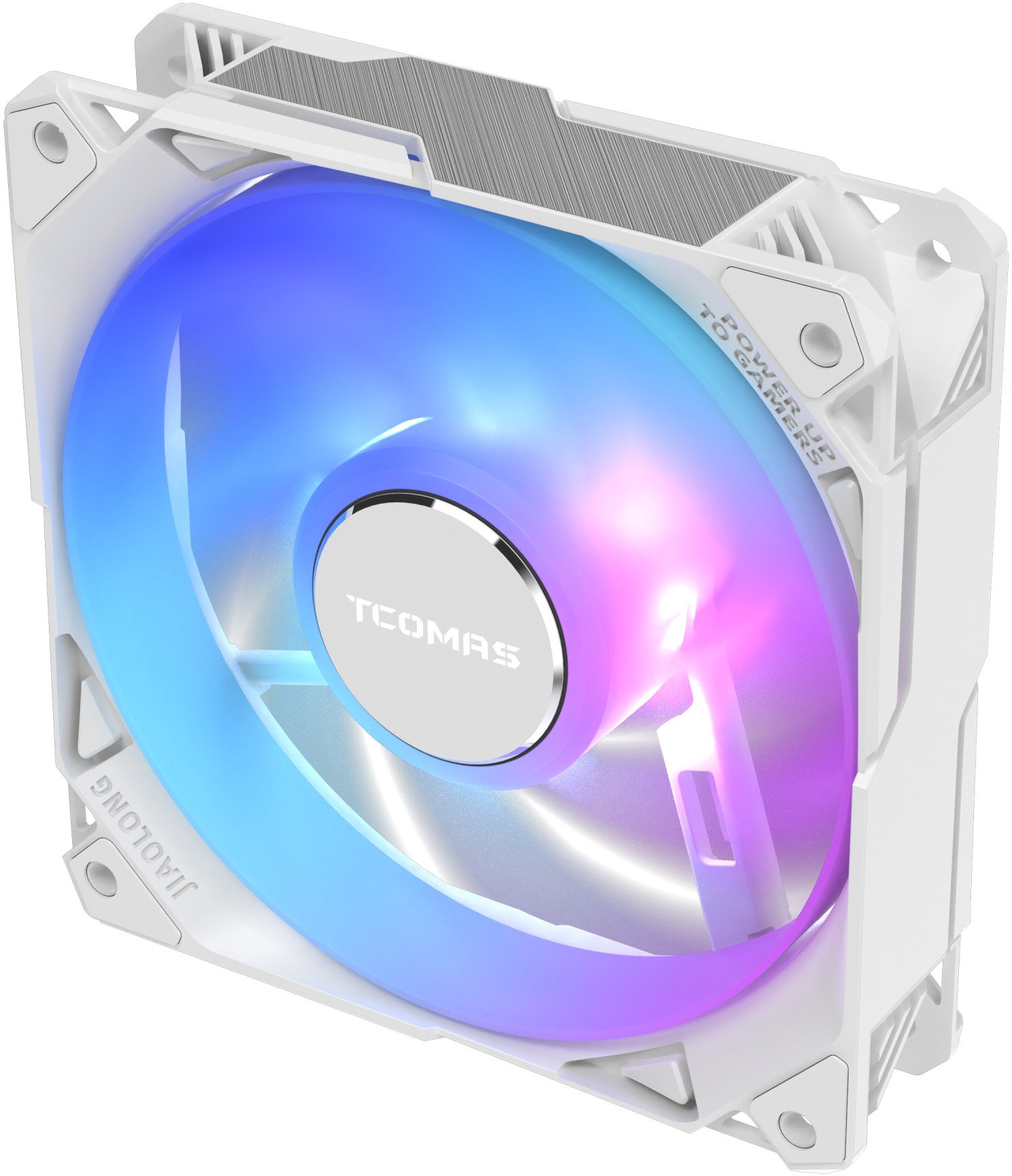 Ventilator PC Tcomas FA200, set 3x 120mm, RGB adresues, i bardhë