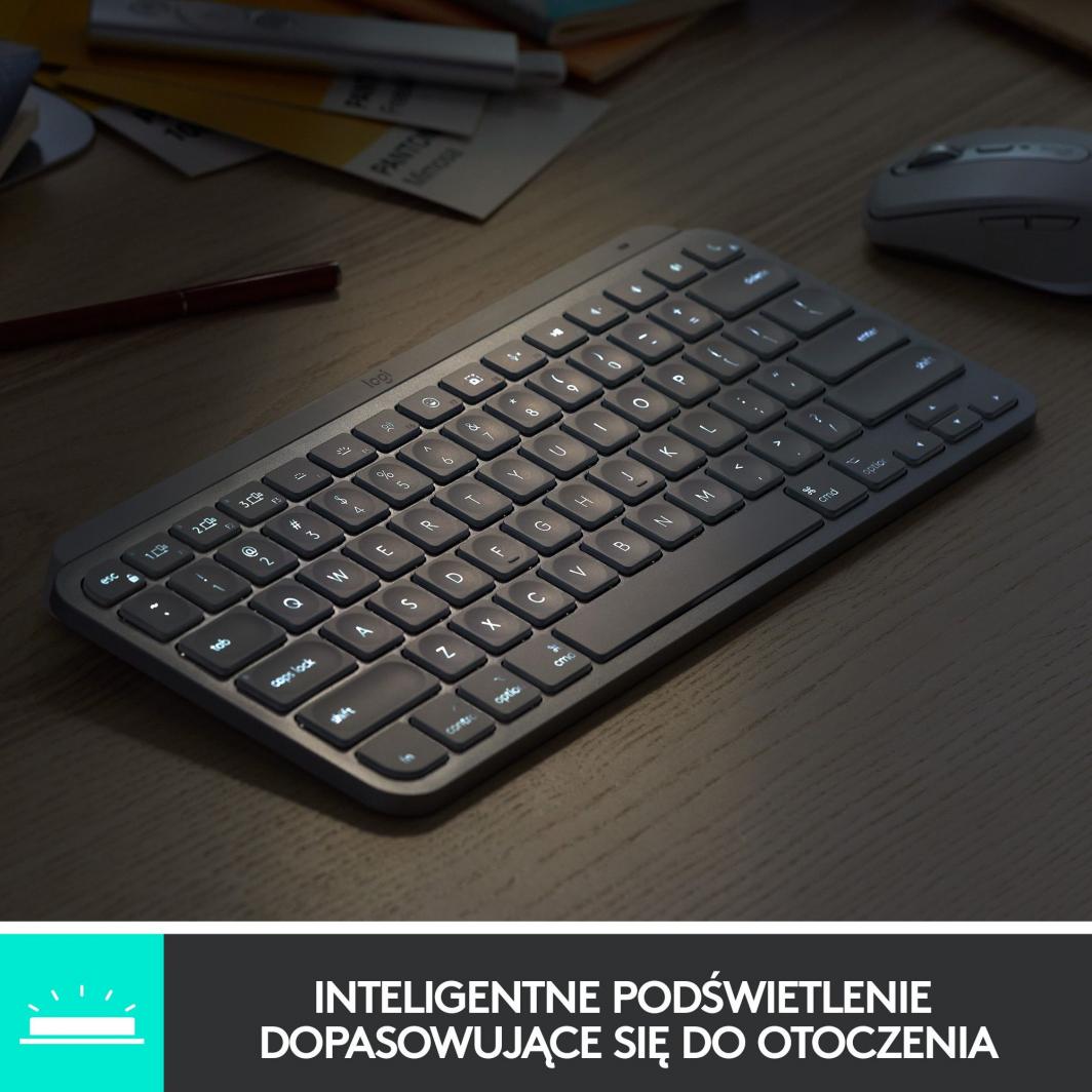 Tastierë Logitech MX, wireless, UK, e bardhë dhe e argjendtë
