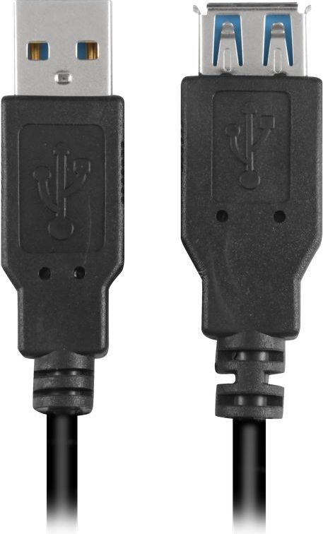 Kabllo USB Sharkoon USB A në USB A, 1m, USB 3.0, i zi