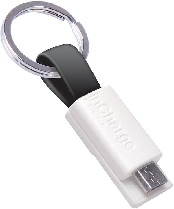 Kabllo Incharge MicroUSB, 8 cm, e zezë