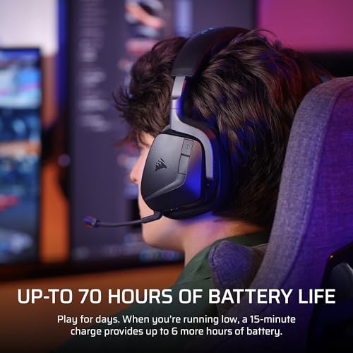 Headset gaming CORSAIR VOID V2 MAX Wireless, Dolby Atmos, pa tela, i zi